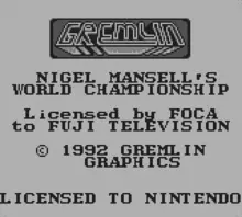 Image n° 4 - screenshots  : Nigel Mansell's World Championship